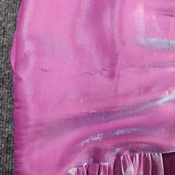 Madison & Main Iridescent Lilac One Shoulder Ruffle Party Dress L Prom Y2K NWT - Picture 8 of 16